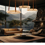 Люстра в форме обруча из натурального камня Minerals of Light варинант исполнения - 5 | Loft Concept в Челябинске