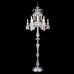 Торшер с 12-ю белыми текстильными абажурами и хрустальными подвесками Lustre Reverie варинант исполнения - 4 | Loft Concept в Челябинске