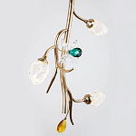 Подвесной светильник с хрустальными плафонами и декором Alvere Crystal Hanging Lamp варинант исполнения - 3 | Loft Concept в Челябинске