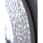 Зеркало круглое инкрустированное раковинами устриц Bone Inlay Dome Mirror White варинант исполнения - 6 | Loft Concept в Челябинске