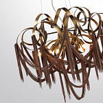 Люстра подвесная с переплетенными металлическими лентами и цепочками Atlantis Chain варинант исполнения - 3 | Loft Concept в Челябинске