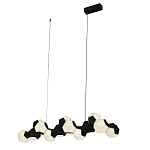 Люстра линейная с геометрическими черно-белыми плафонами Modestra варинант исполнения - 1 | Loft Concept в Челябинске