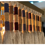 Люстра квадратная плетеная с бахромой Wicker Square Chandelier with Tassels варинант исполнения - 5 | Loft Concept в Челябинске