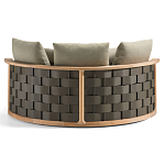 Дизайнерский уличный диван из массива дерева с плетеной спинкой PALINFRASCA Sofa варинант исполнения - 13 | Loft Concept в Челябинске