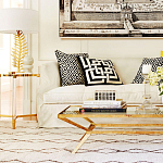 Золотой приставной столик с круглой стеклянной столешницей Weightless Table варинант исполнения - 6 | Loft Concept в Челябинске