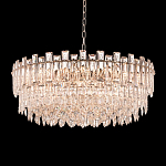 Круглая люстра с хрустальными подвесками на серебряном каркасе Gorgeous Crystal Light варинант исполнения - 13 | Loft Concept в Челябинске