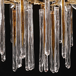 Люстра подвесная золотого цвета с разветвленными ветвями и прозрачными стеклянными подвесками Droplet Chandelier варинант исполнения - 7 | Loft Concept в Челябинске