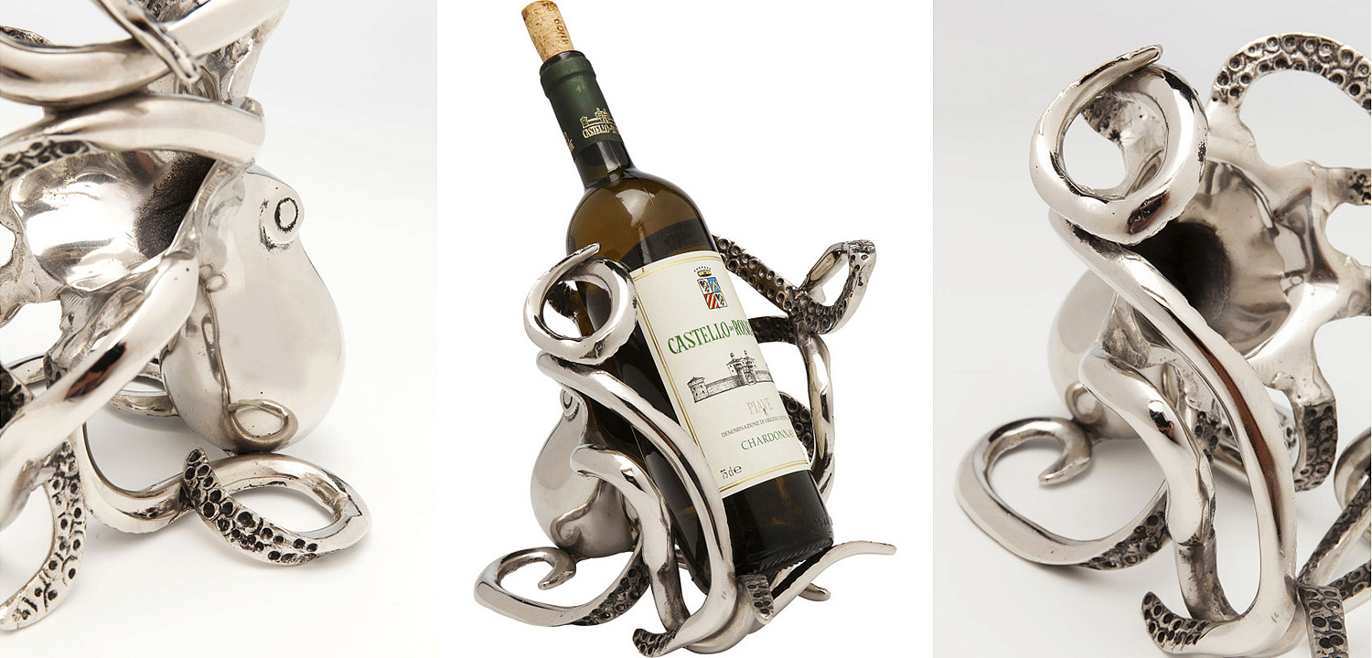 Держатель для бутылки Chrome Octopus Держатель для бутылки Chrome Octopus - Loft-Concept в Челябинске
