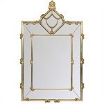 Зеркало прямоугольное Golden Classic Ornament Mirror варинант исполнения - 2 | Loft Concept в Челябинске