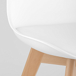 Стул с основой из пластика и мягким сиденьем Arvika White варинант исполнения - 6 | Loft Concept в Челябинске