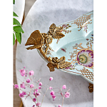 Блюдо овальное из голубого фарфора с ручками в виде бабочек и цветочным рисунком Blue Garden варинант исполнения - 7 | Loft Concept в Челябинске