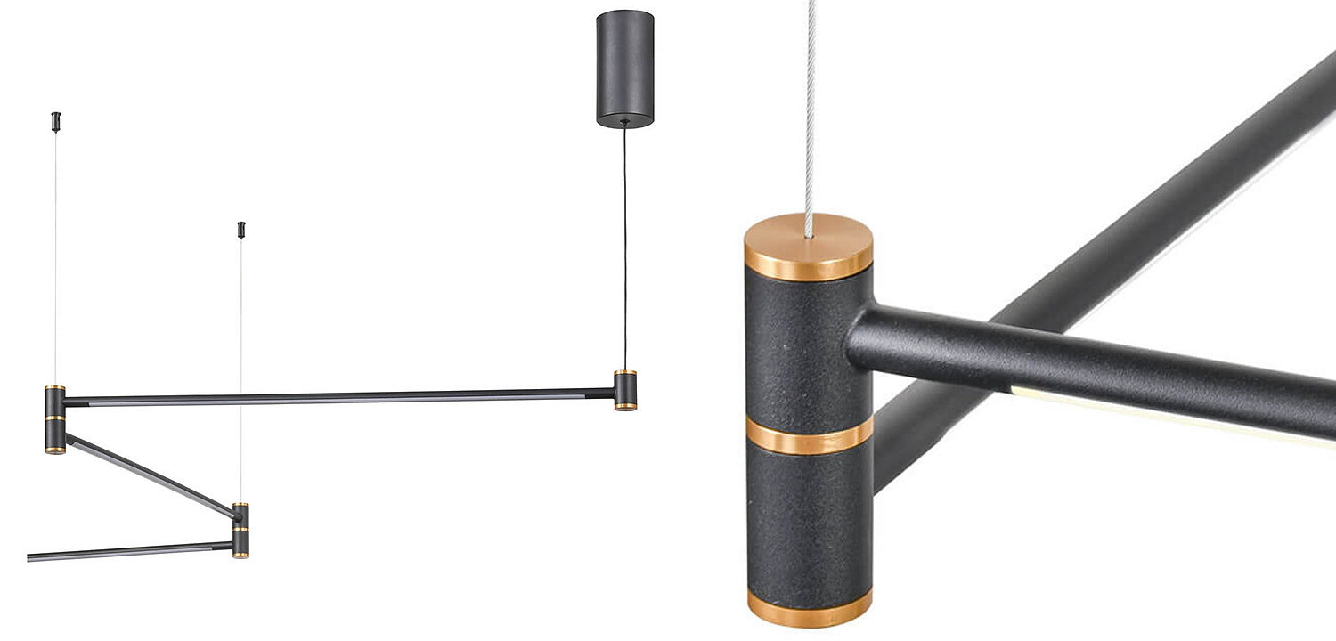 Подвесной светильник Drawing Line Gold Black Подвесной светильник Drawing Line Gold Black - Loft-Concept в Челябинске