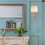 Бра с цветочным основанием и тканевым абажуром Tugella Flower Lamp варинант исполнения - 5 | Loft Concept в Челябинске