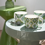 Приставной стол из керамики Manufacto Gray-green варинант исполнения - 7 | Loft Concept в Челябинске