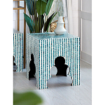 Приставной столик с инкрустацией раковинами устриц Bone Inlay варинант исполнения - 4 | Loft Concept в Челябинске