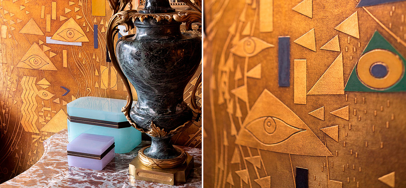 Обои ручная роспись Klimt Polished Gold bas relief gilded paper Обои ручная роспись Klimt Polished Gold bas relief gilded paper - Loft-Concept в Челябинске