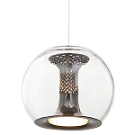 Подвесной светильник со стеклянным плафоном Inner Gleam Globe black  варинант исполнения - 2 | Loft Concept в Челябинске
