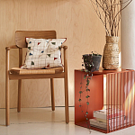 Оранжевый приставной стол из металла Lattice варинант исполнения - 8 | Loft Concept в Челябинске