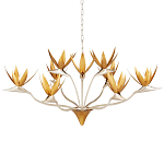 Люстра с плафонами в виде цветов Golden Bird of Paradise варинант исполнения - 3 | Loft Concept в Челябинске