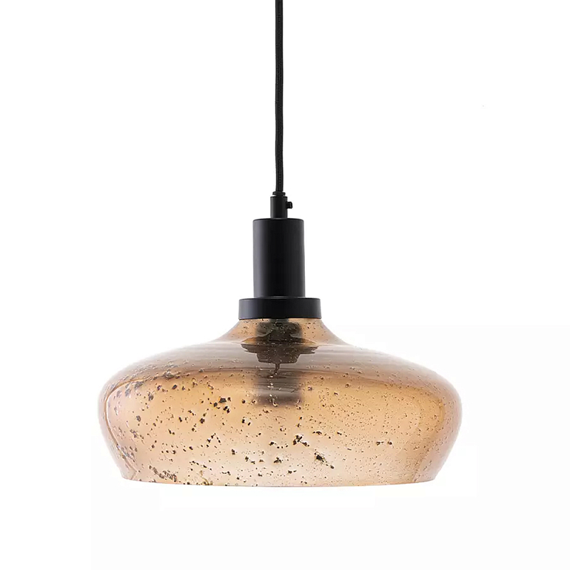 Подвесной светильник с стеклянным фактурным плафоном Glass Textured Lampshade Медь Подвесной светильник с стеклянным фактурным плафоном Glass Textured Lampshade Медь в Челябинске | Loft Concept