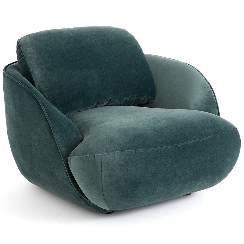Полукруглое мягкое кресло Halle Green Armchair Зеленый в Челябинске | Loft Concept 