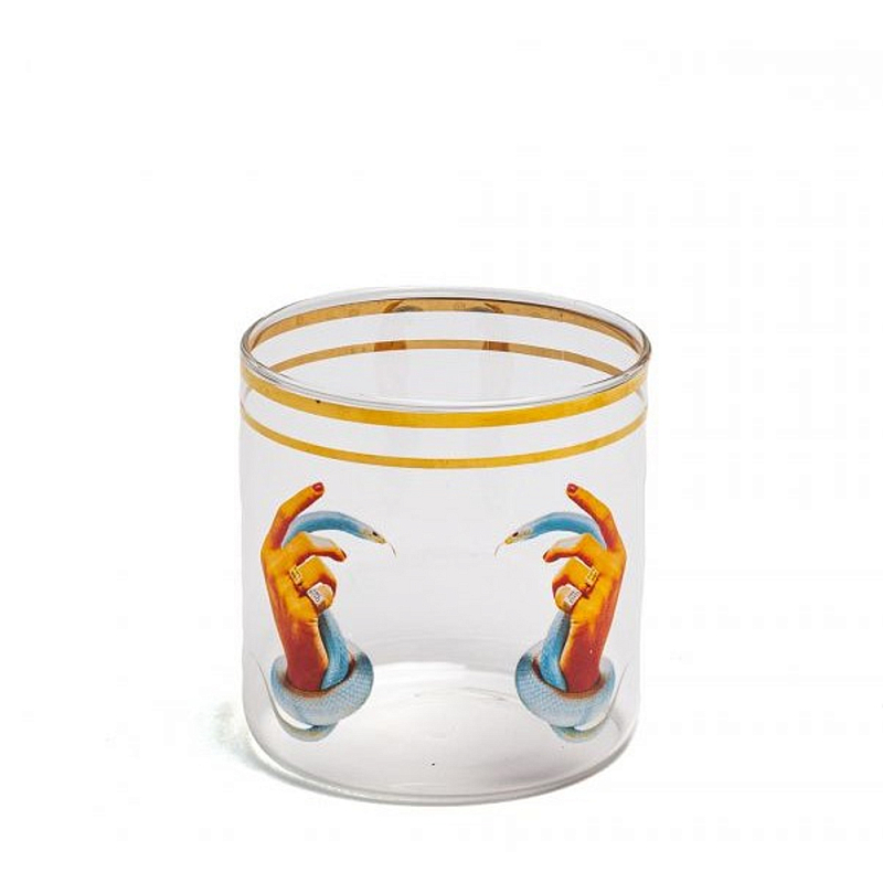 Стакан Seletti Hands With Snakes 2 Прозрачное Стекло Золотой Стакан Seletti Hands With Snakes 2 Прозрачное Стекло Золотой в Челябинске | Loft Concept