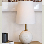 Настольная лампа на круглом основании из натурального камня Bartolomeo варинант исполнения - 4 | Loft Concept в Челябинске