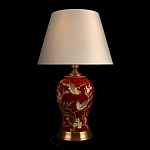 Настольная лампа бордовая с изображением птиц Slip Away варинант исполнения - 2 | Loft Concept в Челябинске