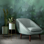 Кресло светло-бирюзовое с принтом Pauley Light Turquoise Armchair варинант исполнения - 8 | Loft Concept в Челябинске