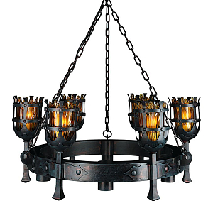 Люстра с плафонами в форме факелов Camelot