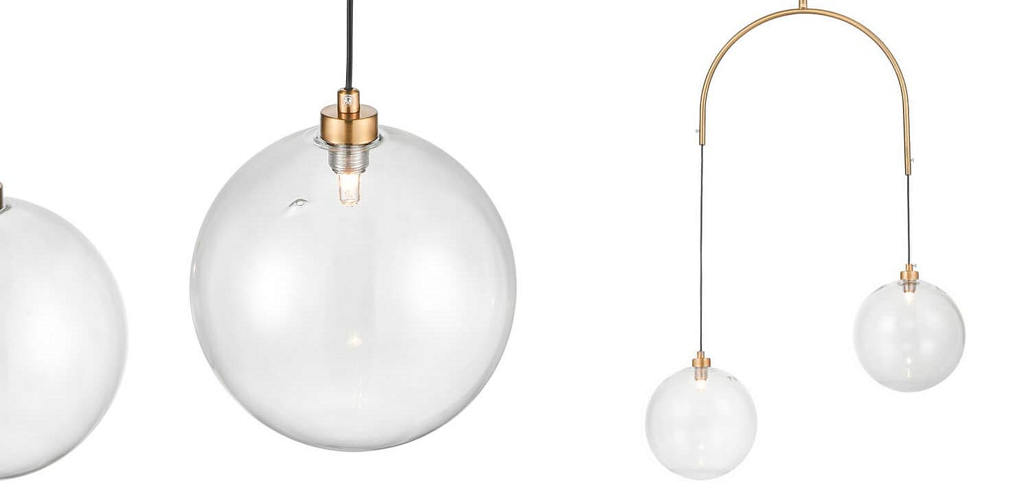 Люстра Two Hanging Ball Chandelier Люстра Two Hanging Ball Chandelier - Loft-Concept в Челябинске