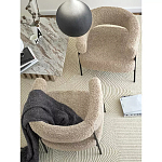 Кресло полукруглое мягкое с буклированной обивкой Armchair with Boucle Upholstery варинант исполнения - 8 | Loft Concept в Челябинске