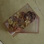 Шкатулка из эпоксидной смолы с цветами розовая Epoxy Resin Rectangular Box Pink варинант исполнения - 2 | Loft Concept в Челябинске