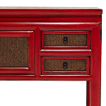 Деревянная консоль в китайском стиле с ящиками и дверцами красная Chinese Console Table варинант исполнения - 5 | Loft Concept в Челябинске