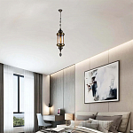 Подвесной светильник с янтарным стеклянным плафоном Amber Queen варинант исполнения - 2 | Loft Concept в Челябинске