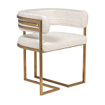 Стул букле бежевый с каркасом цвета матовое золото Tactility варинант исполнения - 2 | Loft Concept в Челябинске