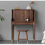 Табурет деревянный на золотистых ножках Moon Walnut Furniture варинант исполнения - 2 | Loft Concept в Челябинске