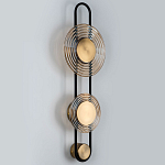Бра со стеклянными плафонами в форме дисков Savio Brown Glass Disc Light варинант исполнения - 4 | Loft Concept в Челябинске