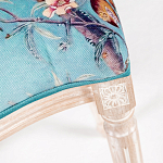 Барный стул из массива бука с изображением птиц и цветов Turquoise Beige Chinoiserie Garden Chair варинант исполнения - 5 | Loft Concept в Челябинске
