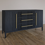 Буфет Primo с тремя ящиками и двумя фасадами Черный дуб варинант исполнения - 2 | Loft Concept в Челябинске