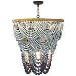 Многоярусная люстра украшенная круглыми бусами Gradient Grey Chandelier варинант исполнения - 1 | Loft Concept в Челябинске