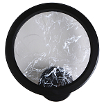 Светодиодное бра круглой формы с металлической рамой черного цвета Marble Glow варинант исполнения - 2 | Loft Concept в Челябинске