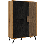 Шкаф двухдверный с 2-мя отделами с полками Stone Effect варинант исполнения - 2 | Loft Concept в Челябинске