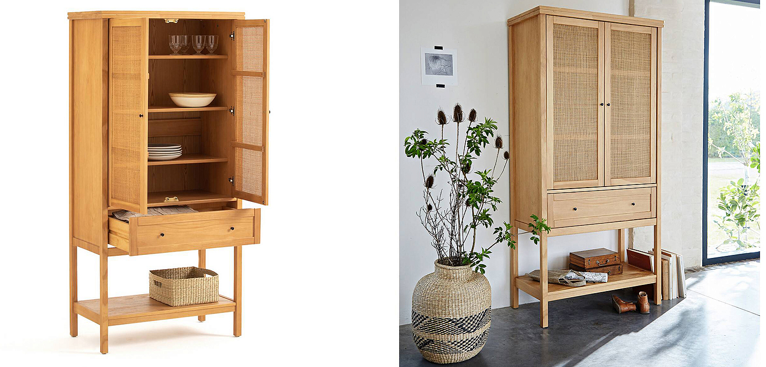 Шкаф Niels Wicker Cupboard 2 Doors Шкаф Niels Wicker Cupboard 2 Doors - Loft-Concept в Челябинске