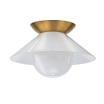 Потолочный светильник в форме конуса с белым шарообразным плафоном Quintiesse варинант исполнения - 4 | Loft Concept в Челябинске