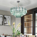 Дизайнерская люстра AQUA Blue Lagoon бирюзовое стекло несколько ярусов варинант исполнения - 5 | Loft Concept в Челябинске