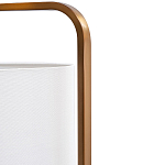 Торшер с белым тканевым абажуром на мраморном основании Cconcise варинант исполнения - 1 | Loft Concept в Челябинске