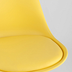 Стул с основой из пластика и мягким сиденьем Arvika Yellow варинант исполнения - 8 | Loft Concept в Челябинске