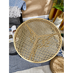 Столик приставной золотистый с орнаментом на столешнице Tanzania варинант исполнения - 8 | Loft Concept в Челябинске