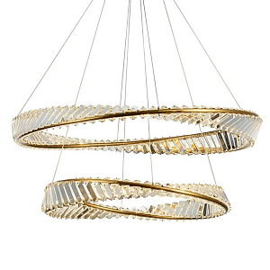 Люстра Хрустальная Spiral Двухъярусная